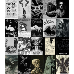 Punk Gotik Poster Seti- 20 Adet-A5