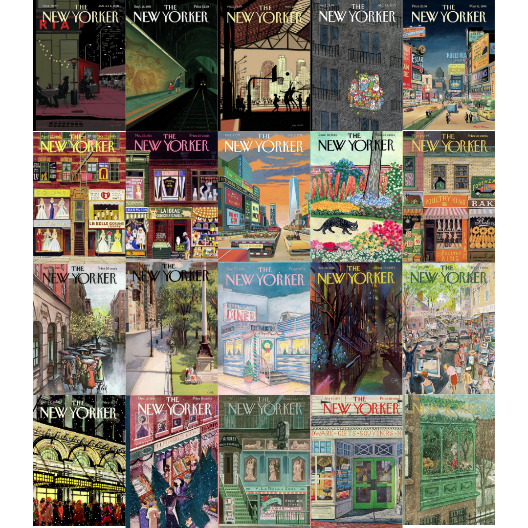 The New Yorker Şehir Manzaralı Art Poster Seti- 20 Adet-A5