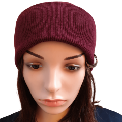 Bordo Piercingli Kışlık Bere