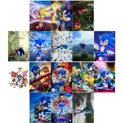 Orora Kirpi Sonic 16\'lı Poster Duvar Kağıdı Seti