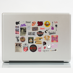 64\'lü Punk Rock Pop Vintage Sticker Etiket Seti