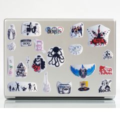 64\'lü Punk Rock Pop Vintage Sticker Etiket Seti
