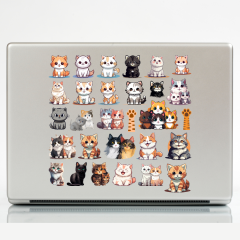 47\'li Sevimli Kedicikler Sticker Etiket Seti