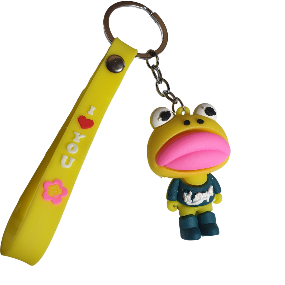 Kurbağa ve I Love You (Seni Seviyorum) Figürlü Anahtarlık-5cm