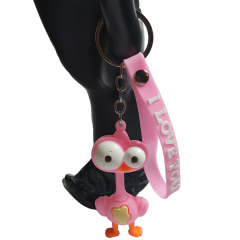 Deve Kuşu, Kawai ve I Love You (Seni Seviyorum) Figürlü Anahtarlık-5cm