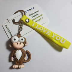 Maymun ve I Love You (Seni Seviyorum) Figürlü Anahtarlık-5cm
