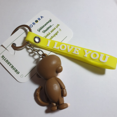 Maymun ve I Love You (Seni Seviyorum) Figürlü Anahtarlık-5cm