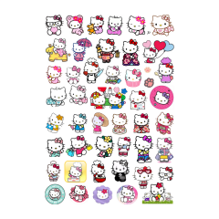 47\'li Hello Kitty Sticker,  Cute Sticker Etiket Seti