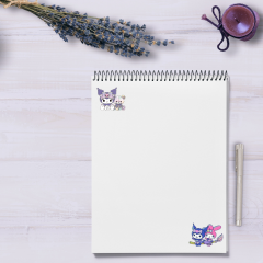 43\'lü Sanrio Kuromi Sticker,  Cute Sticker Etiket Seti
