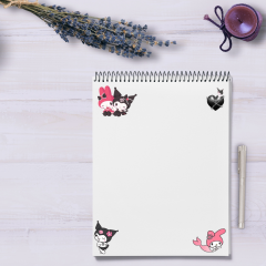 39\'lu Sanrio Kuromi Sticker,  Cute Sticker Etiket Seti