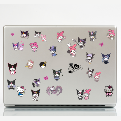 53\'lü Sanrio Kuromi Sticker,  Cute Hello Kitty Sticker Etiket Seti