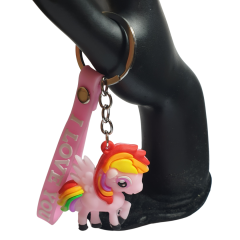 My Little Pony, Kawai ve I Love You (Seni Seviyorum) Figürlü Anahtarlık-5cm