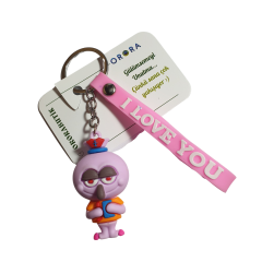 Sünger Bob, Squidward Kawai ve I Love You (Seni Seviyorum) Figürlü Anahtarlık-5cm