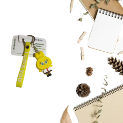 Sünger Bob, Kawai ve I Love You (Seni Seviyorum) Figürlü Anahtarlık-5cm