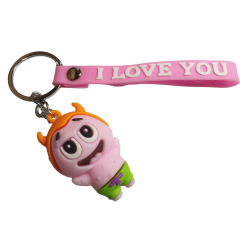 Sünger Bob, Kawai ve I Love You (Seni Seviyorum) Figürlü Anahtarlık-5cm