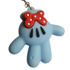Mickey Mouse Mavi El ve I Love You (Seni Seviyorum) Figürlü Anahtarlık-5cm