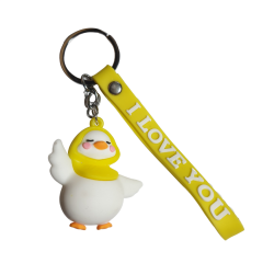 Anne Ördek  ve I Love You (Seni Seviyorum) Figürlü Anahtarlık-5cm