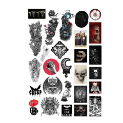 27\'li Gothic Witcher Grunge Sticker Seti-Fairygrunge Etiket Seti